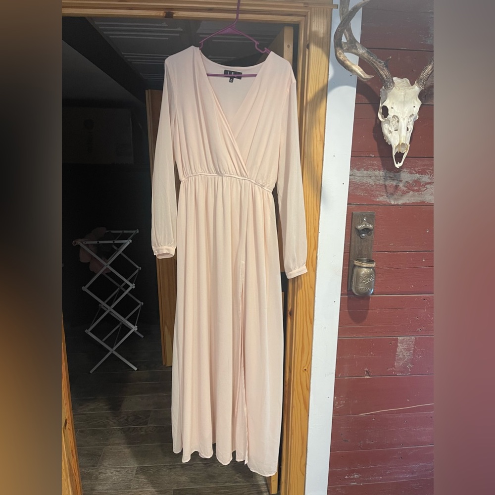 Blush pink maxi dress